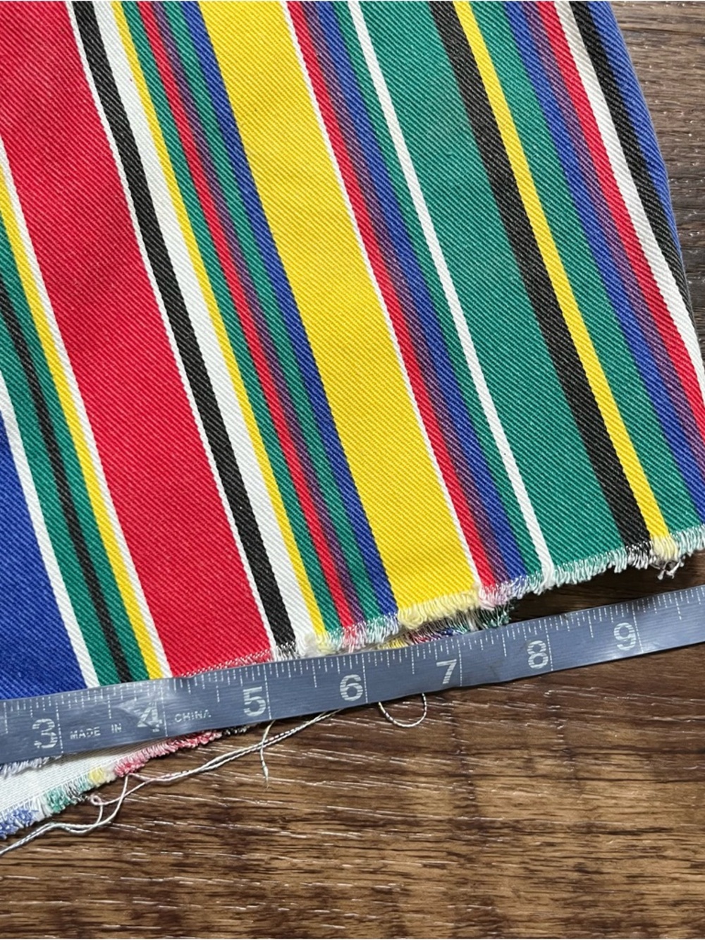 Vintage Bonjour denim Jean rainbow striped cutoff high rise shorts 24” waist - Picture 9 of 9